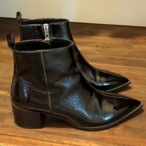 Everlane The Boss Boot Patent Leather Ankle Boots